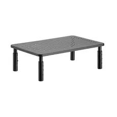Suporte Organizador de Mesa p/Monitor até 32" Ajustável 3 Alturas Ventilado Até 20kg Preto DSK01 ELG