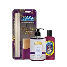 Kit Compacto  Coala - 1 Difusor de Aromas + 1 Limpador Concentrado de Ambientes 120ml + 1Sabonete  500ml- Orquídea Negra