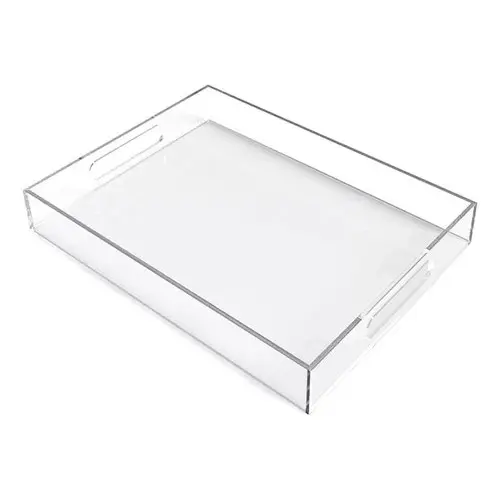 Bandeja 40x30x5cm Acrílica Transparente Multiuso Organizador