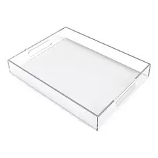 Bandeja 40x30x5cm Acrílica Transparente Multiuso Organizador