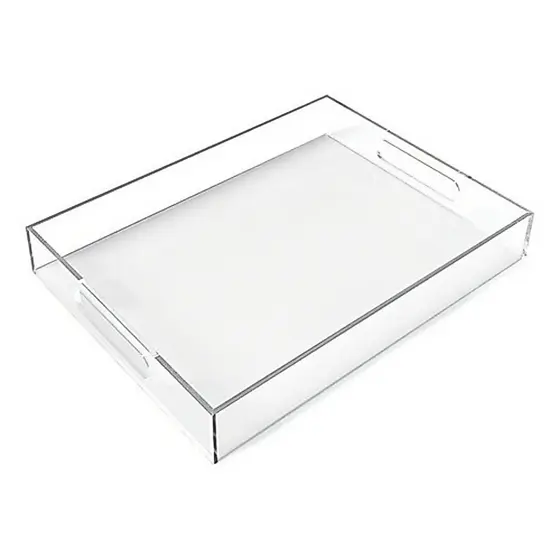 Bandeja Organizadora Acrilico Lisa com Alça 2.4mm 40x30x5cm