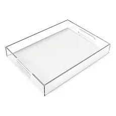 Bandeja Organizadora Acrilico Lisa com Alça 2.4mm 40x30x5cm