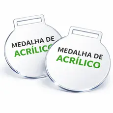 Kit 30 Medalhas De Acrílico Redonda Lisa Para Comemorações