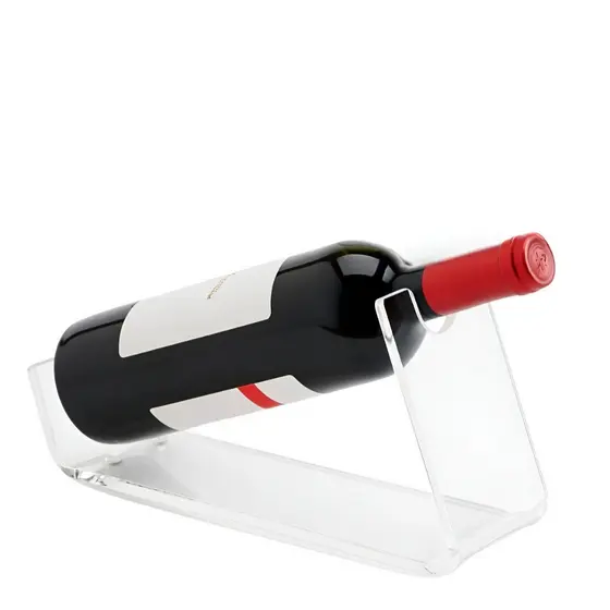 Suporte Garrafa Vinho Acrílico Transparente Decorativo