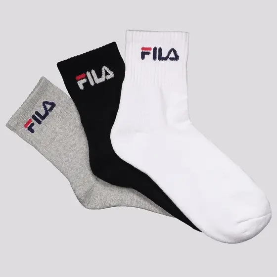 Kit Meia Fila Cano Médio Logo c/ 3 pares