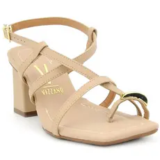 Sandália Vizzano Salto Bloco Detalhe Feminina