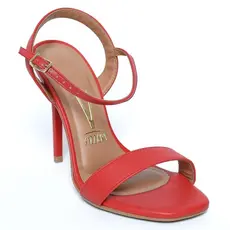 Sandália Vizzano Básica Salto Alto Feminina - Vermelho