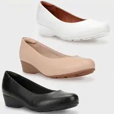 Scarpin Anabela Modare Salto Baixo Bico Redondo Ortopédico Ultraconforto Original Feminino
