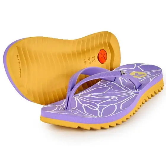 Chinelo Kenner Ibiza Outiline Feminino - Roxo e Amarelo