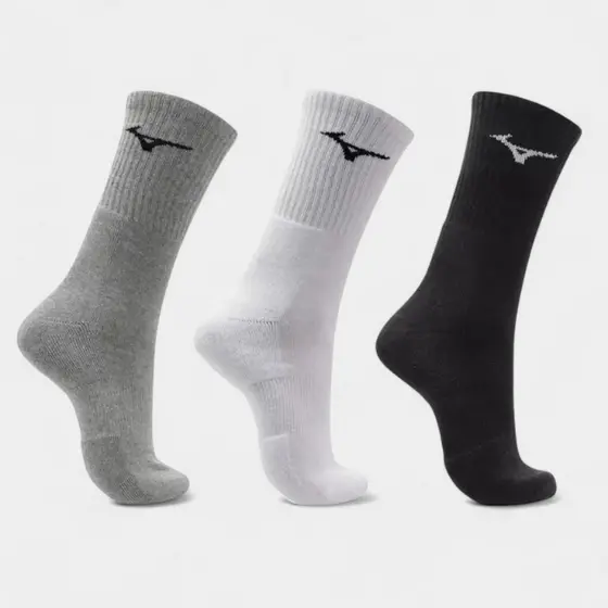 Kit Meia Mizuno Cano Alto Training Pacote com 3 pares Original