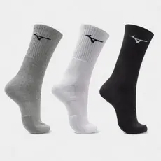 Kit Meia Mizuno Cano Alto Training Pacote com 3 pares Original