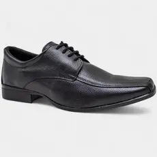Sapato Social Couro Legitimo Jota Fran Com Cadarço Masculino - Preto