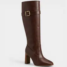 Bota Vizzano Cano Alto Salto Listrado Feminina - Marrom