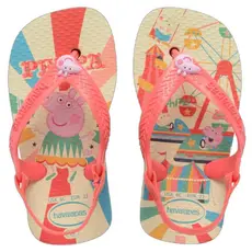 Chinelo Havaianas Baby Peppa Pig Menina - Bege e Rosa