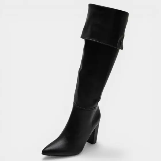 Bota Vizzano Over Cano Alto Feminina - Preto