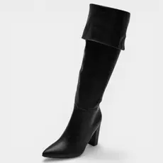 Bota Vizzano Over Cano Alto Feminina - Preto