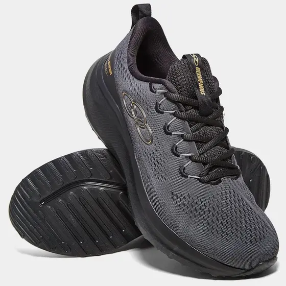 Tênis Olympikus Reflect Masculino - Chumbo e Preto