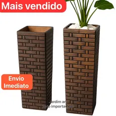 Vaso Torre 2 Alturas p/ Plantas e Arranjos Decorativos