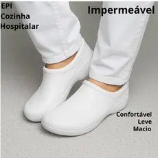 Sapato Enfermeira Fechado Enfermagem Profissional Uniforme Cozinha Babuche Confortável