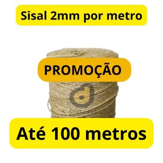 fio de Sisal 2mm até 500 metros Rolo