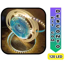 Fita 120 Led 3528 Neutro 4000k e Frio 6000k 12v Ip20 5 metros