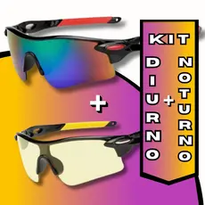 Kit 2 Óculos Diurno e Noturno Bike Ciclismo Pace Esportivo Proteção UV 400