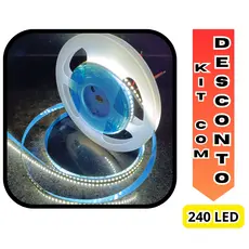 Fita 240 Led 3528  Branco Quente 3000k, Neutro 4000k e Frio 6000k 12v Ip20 5 metros