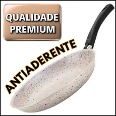 Frigideira Francesa Teflon Antiaderente Bege 22 e 26cm Alta Qualidade e Design Moderno