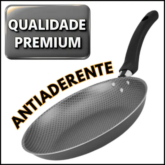 Frigideira Francesa Teflon Antiaderente Cinza 22cm Alta Qualidade e Design Moderno
