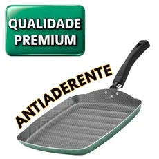Frigideira Grill Verde Teflon 24 cm Antiaderente Design Moderno Alta Qualidade