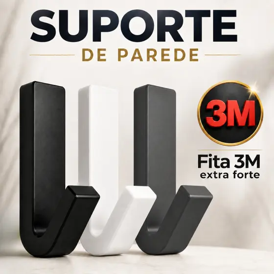 Suporte Adesivo Extra Forte de Parede Para Toalhas de Cozinha e Banheiro