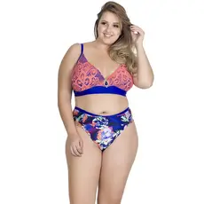 Biquíni Plus Size Com Detalhe Em Renda Acqua Rosa
