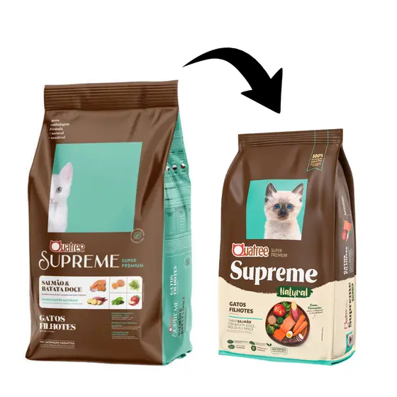 Ração Quatree Supreme para Gatos Filhotes Kits de até 3KG