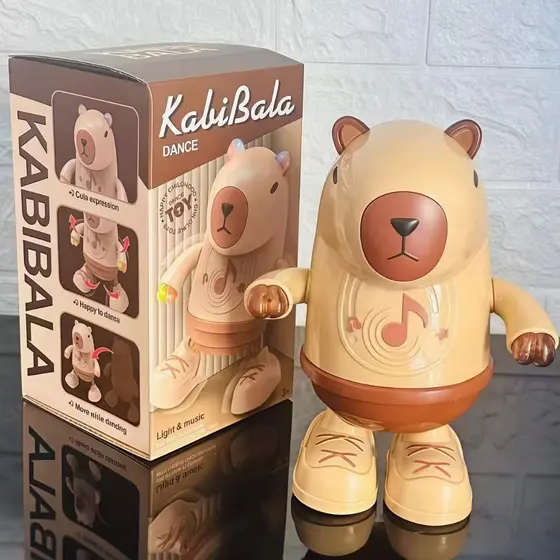 Brinquedo Capivara Dançarina Musical E Luz Infantil Criança Dançante Educativo Para Bebes