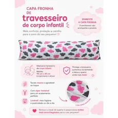 Fronha para Travesseiro de  Corpo Infantil 90x30  Com Zíper