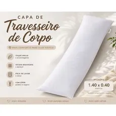 Capa para Travesseiro de Corpo Xuxão, 1,40x 0,40 Cm, Com Zíper.