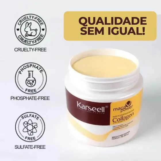 Karseell Collagen Tratamento Capilar 500g Original de Alta Qualidade