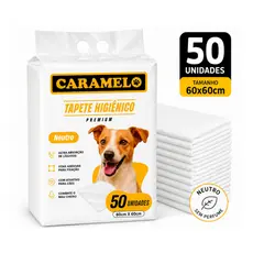 Tapete Higiênico Premium Caramelo - Ultra Absorção Combate Mau Cheiro Não vaza - Adesivos para Fixar