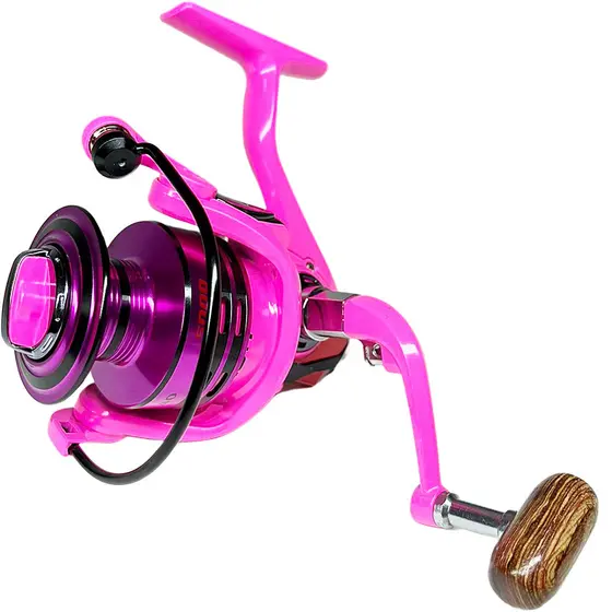 MOLINETE DE PESCA DEBAO BF 3000 - 11 ROLAMENTOS - DRAG: 8KG - ALUMINIO - ROSA