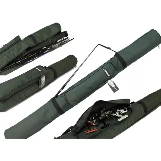 BOLSA PORTA VARAS JOGA COM ALÇA E BOLSO LATERAL 1,50 MT VERDE - REFORÇADA