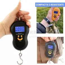 BALANÇA DIGITAL MÃO PESA MALA BOLSA PESCA BAGAGEM ATÉ 50 KG