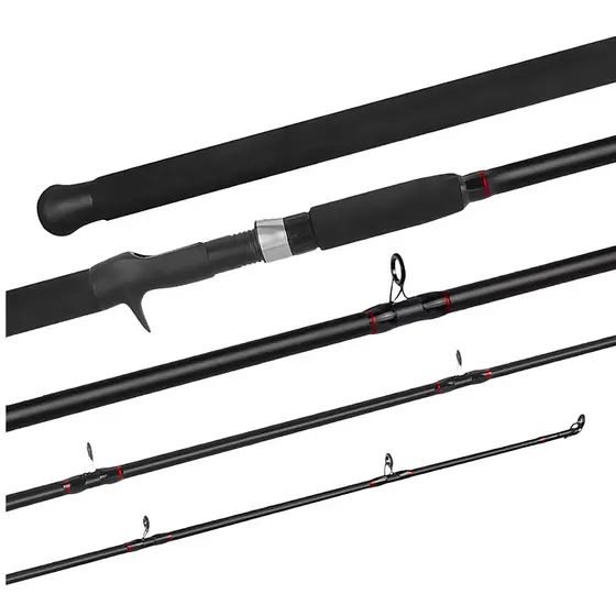 VARA DE PESCA PESADA CARRETILHA SAINT FORCE 6'0" (1.80M) 25-50 LBS - 2 PARTES - PEIXES ATE 25KG - REFORCADA