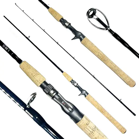 VARA PARA CARRETILHA LUMIS INFINITY BLACK 6'0" (1.83M) - 10-25LB - CARBONO IM6 - 2 PARTES