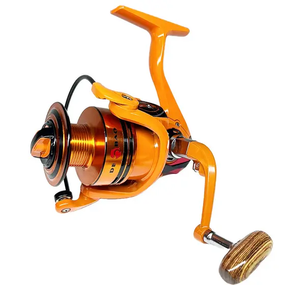 MOLINETE DE PESCA DEBAO BF 2000 - 11 ROLAMENTOS - DRAG: 6KG - ALUMINIO - LARANJA