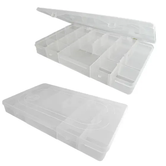 ESTOJO PARA PESCA MULTIUSO SIMPLES HI - 21 DIVISÕES 35X22X4.5CM