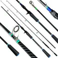 VARA PARA CARRETILHA XINGU BLACK BASS 5'.6" (1,65M) - 8-17LB - PRETA/AZUL 2 PARTES
