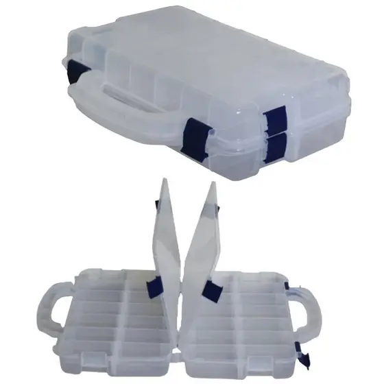 ESTOJO MALETA CASE DUPLO HI PARA PESCA PORTA ISCA ARTIFICIAL C/ 28 DIVISÕES REMOVIVEIS - GRANDE