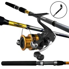 KIT DE PESCA PESCARIA PROFISSIONAL LEVE UTRA LIGHT SHIMANO COMPLETO VARA FX E MOLINETE FX 2000 - PEIXES MENORES