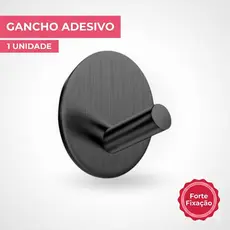 Gancho Inox Adesivo 3m Parede Suporte Cabide Autocolante Pendurar Chave Roupa Utensílios Resistente Multiuso Universal