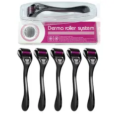 5Un Dermaroller Microagulhamento Rolo Agulha System 540 Original com Anvisa Preencher Falha Cabelo Barba Cicatriz Mancha